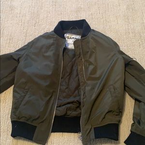 Green bomber jacket